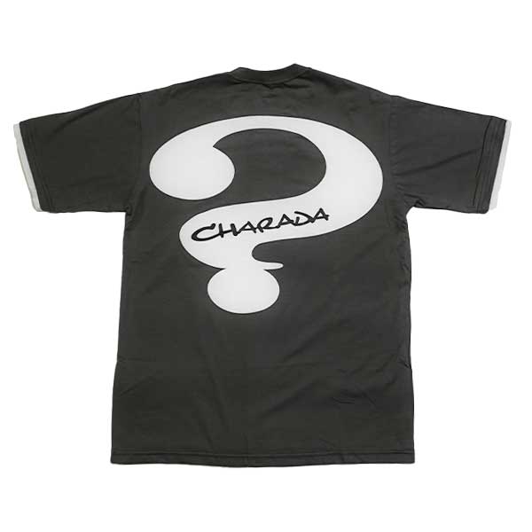 polera charada gris oscuro con logo charada polera charada gris oscuro con logo charada