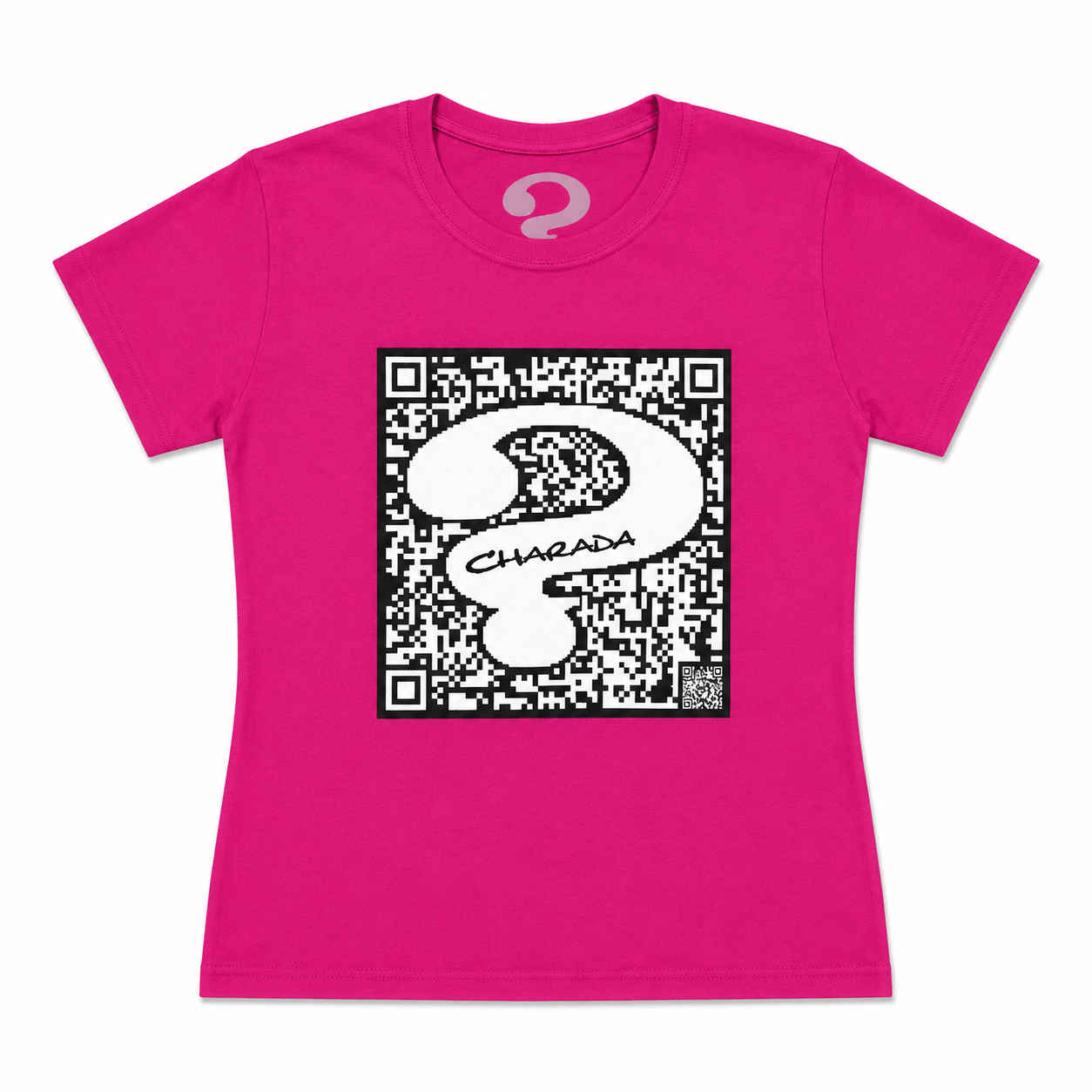 polera charada qr rosada infantil polera charada qr rosada infantil