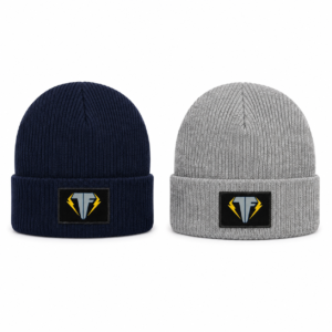 gorro de lana truck fest gris y azul